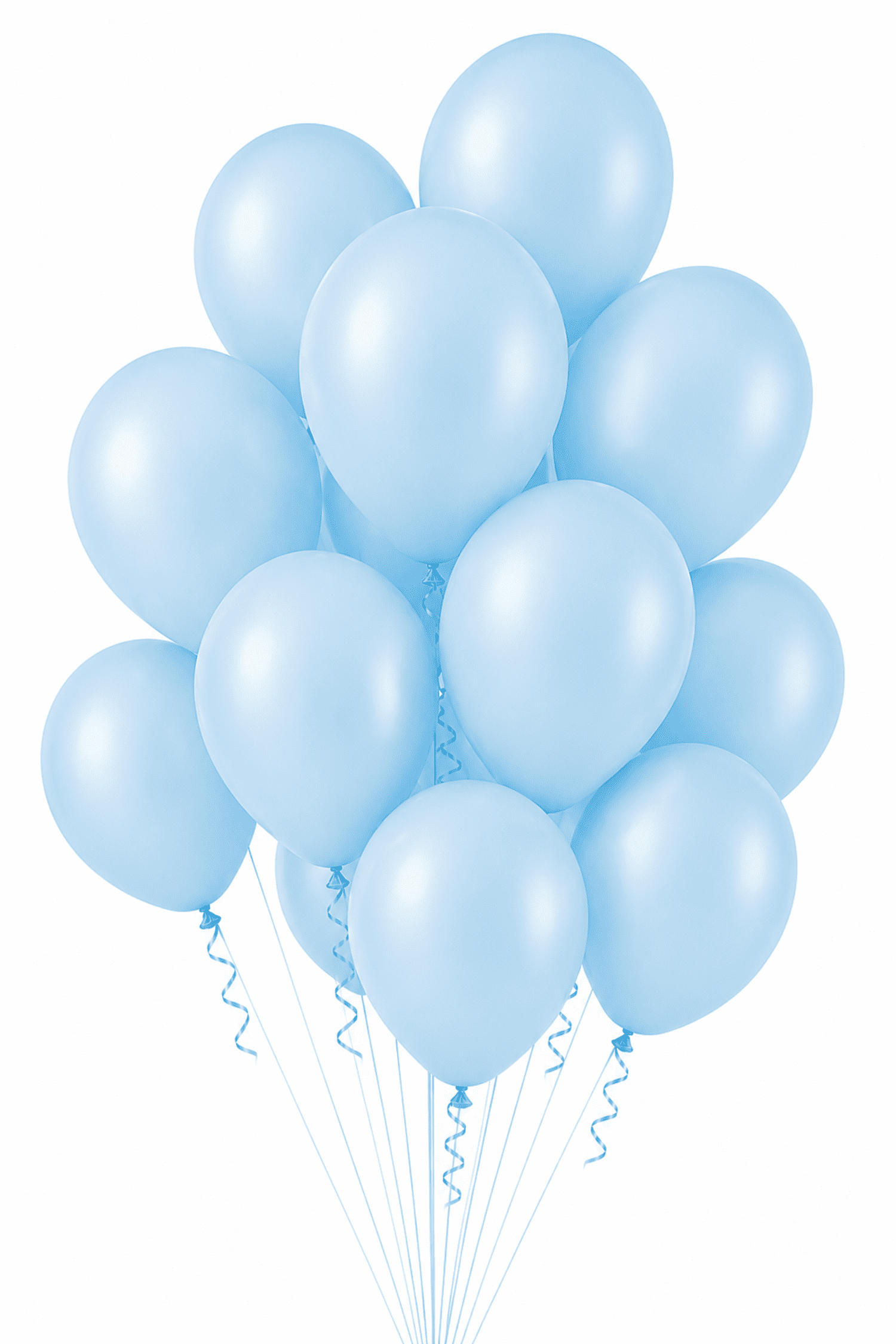 Latex Basis Hellblau Strauß Latex Ballons Ø 30 cm Basis Hellblau – Bild 1