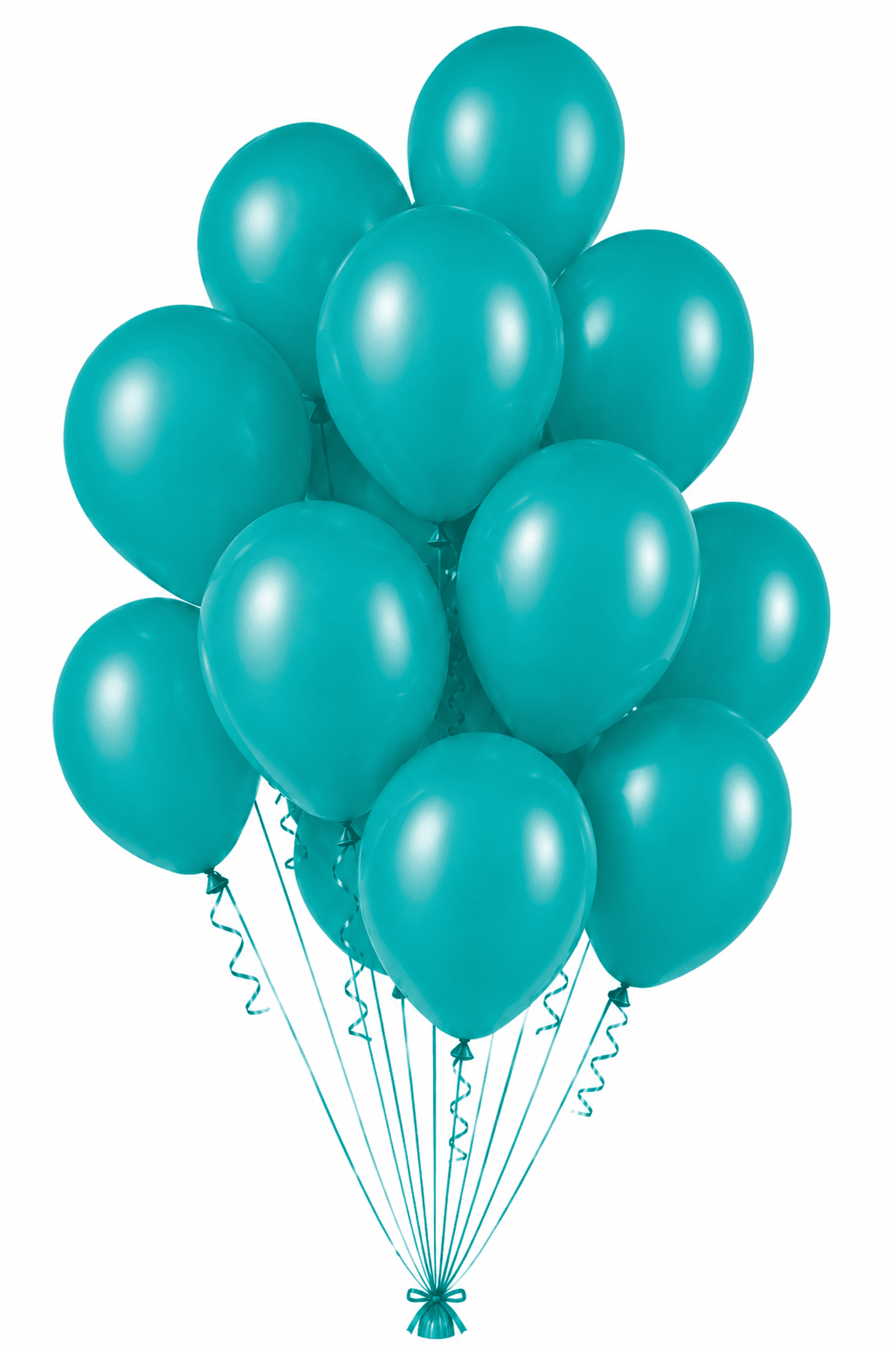Latex Basis Türkis Strauß (1) Latex Ballons Ø 30 cm Basis Türkis – Bild 1