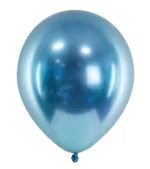 Latex Ballons Ø 30 cm Chrom Blau – Bild 2