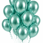 Latex Ballons Ø 30 cm Chrom Grün