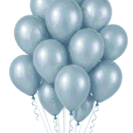 Latex Ballons Ø 30 cm Chrom Hellblau