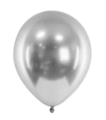 Latex Ballons Ø 30 cm Chrom Silber – Bild 2