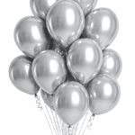 Latex Ballons Ø 30 cm Chrom Silber