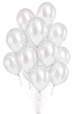 Latex Ballons Ø 30 cm Metallic Silber