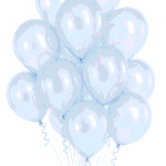 Latex Ballons Ø 30 cm Metallic Hellblau