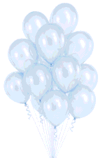Latex Ballons Ø 30 cm Metallic Hellblau
