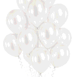 Latex Ballons Ø 30 cm Metallic Weiß