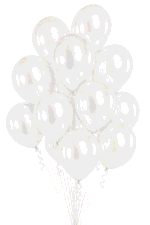 Latex Ballons Ø 30 cm Metallic Weiß