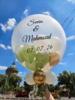 Pop Up Ballon - personalisierbar - Hochzeitsballon zum Aufstechen - Standesamt oder Feier – Bild 3