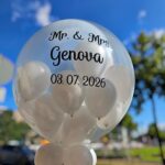 Pop Up Ballon - personalisierbar - Hochzeitsballon zum Aufstechen - Standesamt oder Feier