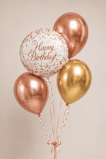 Ballonset Happy Birthday Roségold und Gold – Bild 3