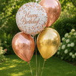 Ballonset Happy Birthday Roségold und Gold