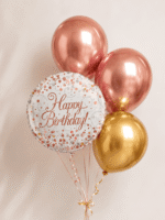 Ballonset Happy Birthday Roségold und Gold – Bild 2