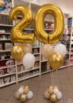 Ballonbouquet - zwei Zahlen - mit Heliumballons – Bild 9