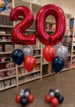 Ballonbouquet - zwei Zahlen - mit Heliumballons – Bild 5