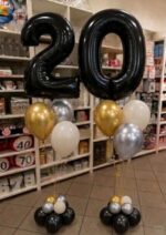 Ballonbouquet - zwei Zahlen - mit Heliumballons – Bild 4