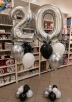 Ballonbouquet - zwei Zahlen - mit Heliumballons – Bild 3