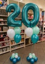 Ballonbouquet - zwei Zahlen - mit Heliumballons – Bild 2